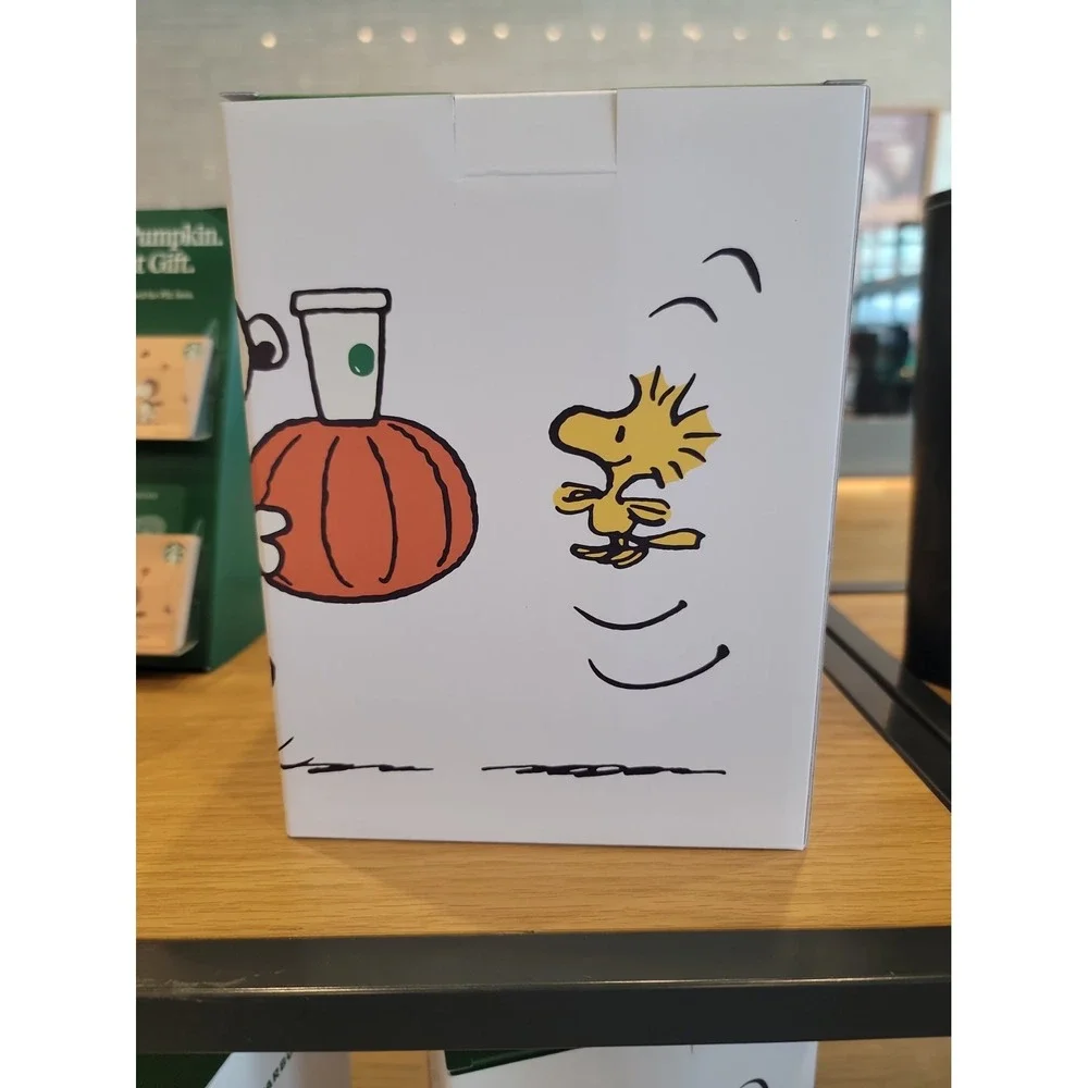 Starbucks x Peanuts Snoopy Plush 2026 Fall Green Scarf NEW in Box In Hand